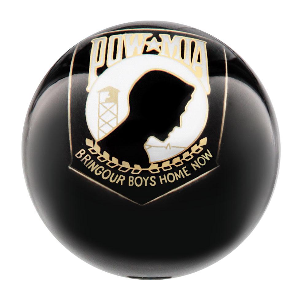 Royal Canes POW-MIA Black Round Knob Cane w/ Custom Color Ash Shaft & Collar