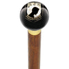 Royal Canes POW-MIA Black Round Knob Cane w/ Custom Wood Shaft & Collar
