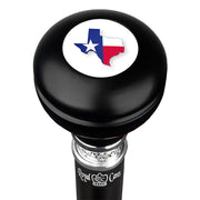 Royal Canes Texas Knob Walking Stick w/ Black Beechwood Shaft & Pewter Collar