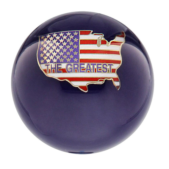 Royal Canes U.S.A Country Flag Translucent Blue Round Knob Cane w/ Custom Color Ash Shaft & Collar