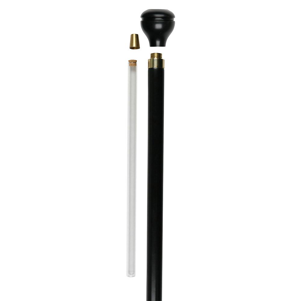 Royal Canes U.S.A. Flag Flask Walking Stick With Black Beechwood Shaft and Brass Collar