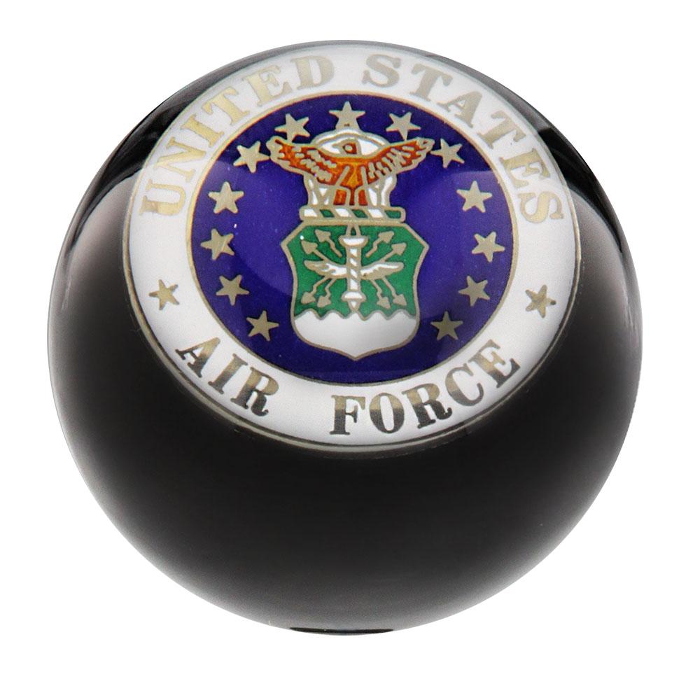 Royal Canes U.S. Air Force Black Round Knob Cane w/ Custom Color Ash Shaft & Collar
