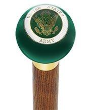 Royal Canes U.S. Army Green Round Knob Cane w/ Custom Color Ash Shaft & Collar