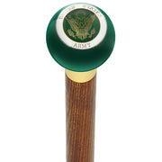 Royal Canes U.S. Army Green Round Knob Cane w/ Custom Color Ash Shaft & Collar