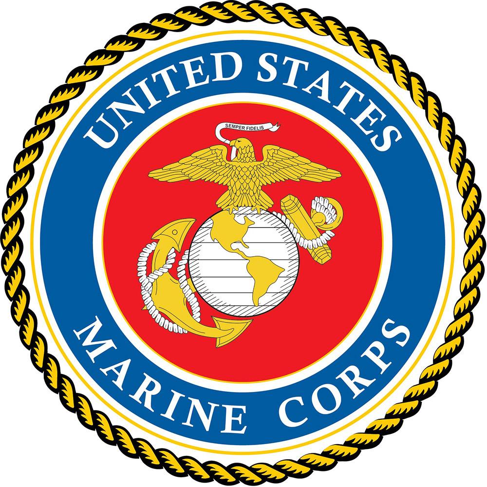 Royal Canes U.S. Marine Corps Flask Walking Stick With Black Beechwood Shaft and Brass Collar