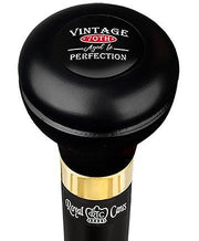Royal Canes Vintage 70th Birthday Symbol Flask Walking Stick w/ Black Beechwood Shaft & Pewter Collar