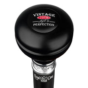 Royal Canes Vintage 70th Birthday Symbol Knob Walking Stick w/ Black Beechwood Shaft & Pewter Collar