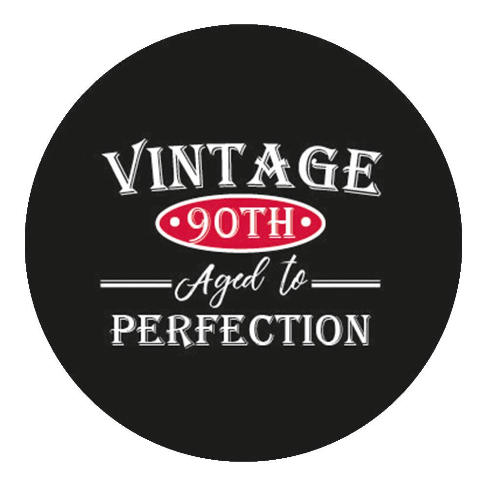 Royal Canes Vintage 90th Birthday Symbol Flask Walking Stick w/ Black Beechwood Shaft & Pewter Collar