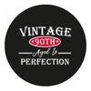 Royal Canes Vintage 90th Birthday Symbol Top Walking Stick w/ Black Beechwood Shaft & Pewter Collar