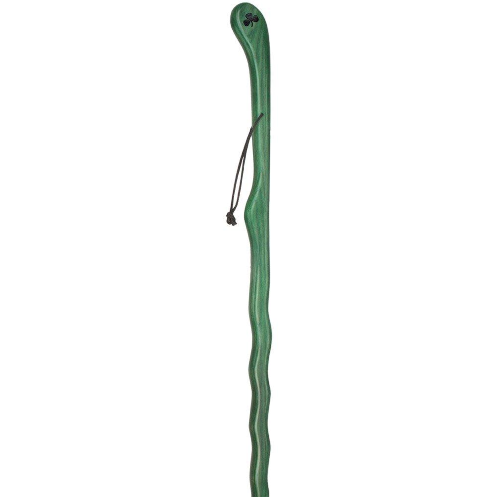 Royal Canes Shamrock Engraved - Green Ash Riverbend Hiking Staff