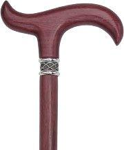 Royal Canes Nuevo Purple heart Handle Walking Cane with Pewter Collar