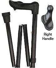 Royal Canes Black Folding Adjustable Palm Grip Walking Cane