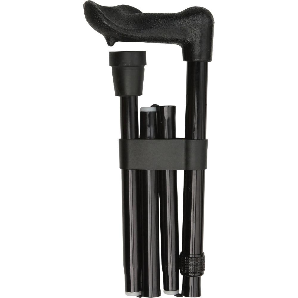 Royal Canes Black Folding Adjustable Palm Grip Walking Cane