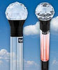 Royal Canes Crystal Ball Handle Walking Stick With Light Up Lucite with Wenge Wood