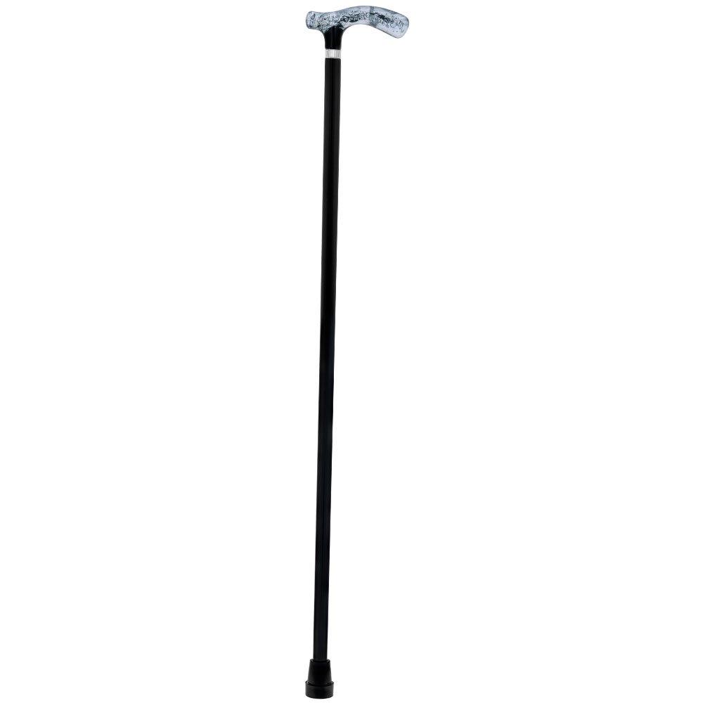 Royal Canes Black and Clear Acrylic Bubble Handle Cane w/ Custom Wooden Shaft