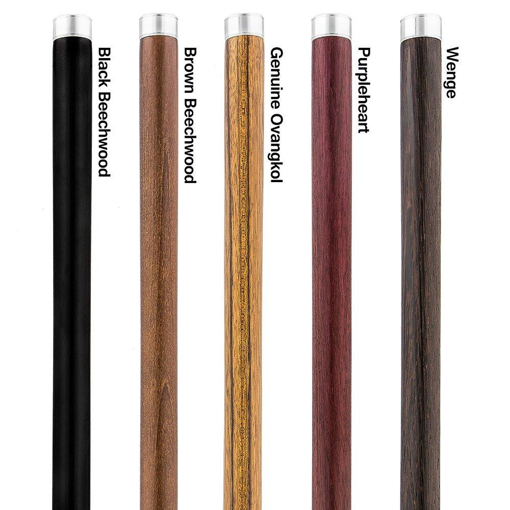 Royal Canes Black and Clear Acrylic Bubble Handle Cane w/ Custom Wooden Shaft