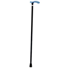 Royal Canes Blue and Clear Acrylic Bubble Handle Cane w/ Custom Wooden Shaft