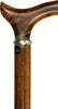 Royal Canes Faux Amber Derby Walking Cane With Genuine Ovangkol Shaft and Silver Collar