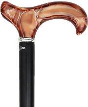 Royal Canes Vivid Sunset Derby Walking Cane With Black Beechwood Shaft and Silver Collar