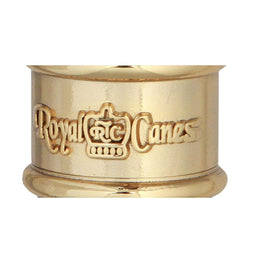 Royal Canes Vivid Sunset Ergonomic Handle Walking Cane Rosewood Shaft and Embossed Brass Collar