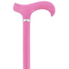 Royal Canes Pink Derby Handle Walking Cane with Beechwood Wood Shaft and Silver Collar