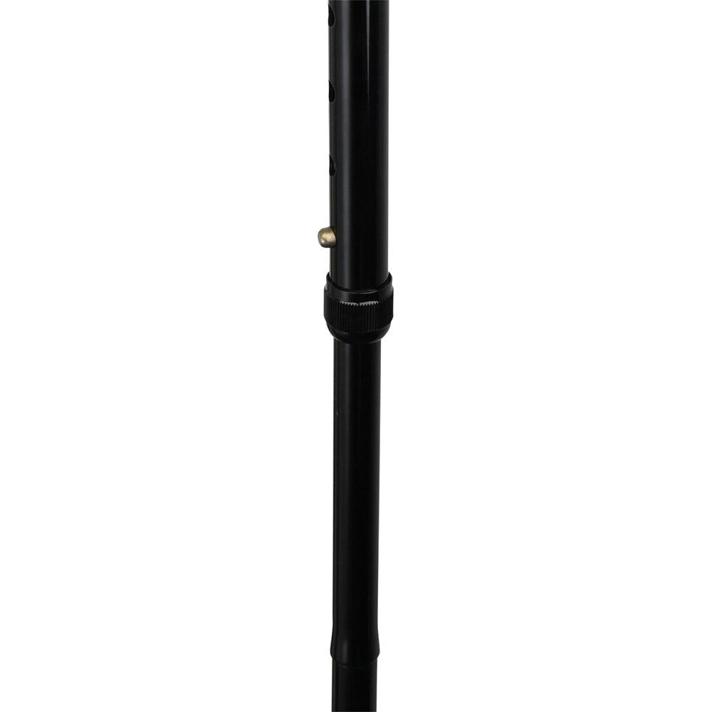 Royal Canes Chrome Plated Slim Line Fritz Walking Cane With Folding, Adjustable Black Aluminum Shaft