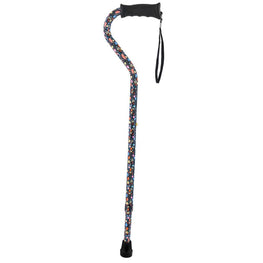 Royal Canes Autumn Leaves Aluminum Convertible Quad Walking Cane with Comfort Grip - Adjustable Shaft