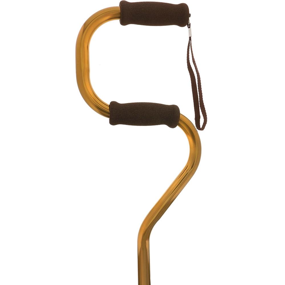 Royal Canes Bronze EZ-Get-up-from-Seat Convertible Quad Base Walking Cane