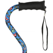 Royal Canes Butterflies Aluminum Convertible Quad Base Walking Cane - Adjustable Shaft