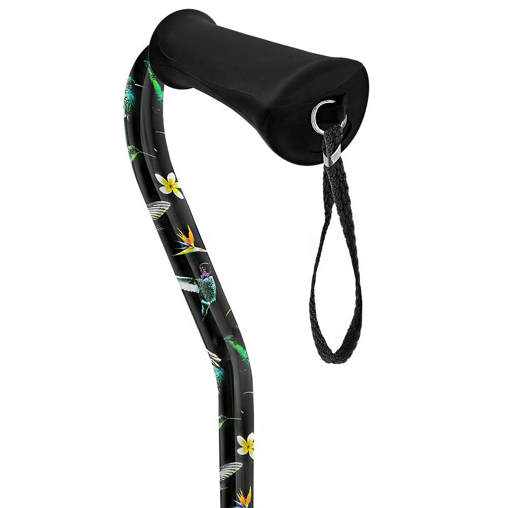 Royal Canes Flight of the Hummingbird Aluminum Convertible Quad Base Walking Cane - Adjustable Shaft