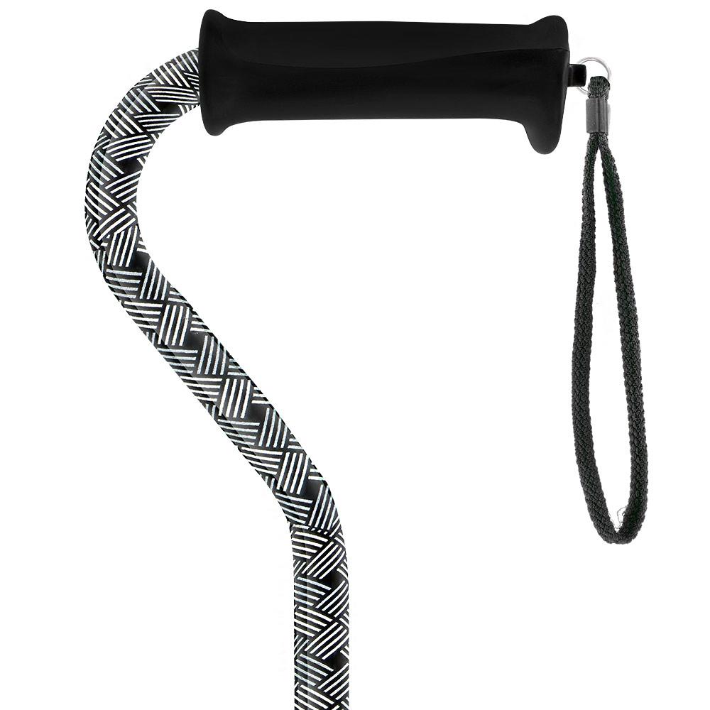 Royal Canes Herringbone Aluminum Convertible Quad Base Walking Cane - Adjustable Shaft