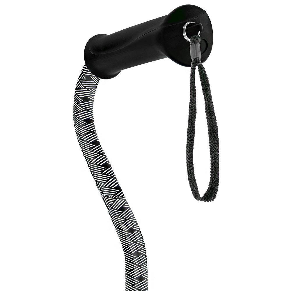 Royal Canes Herringbone Aluminum Convertible Quad Base Walking Cane - Adjustable Shaft