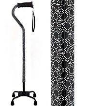 Royal Canes Midnight Rain Aluminum Convertible Quad Walking Cane with Comfort Grip - Adjustable Shaft