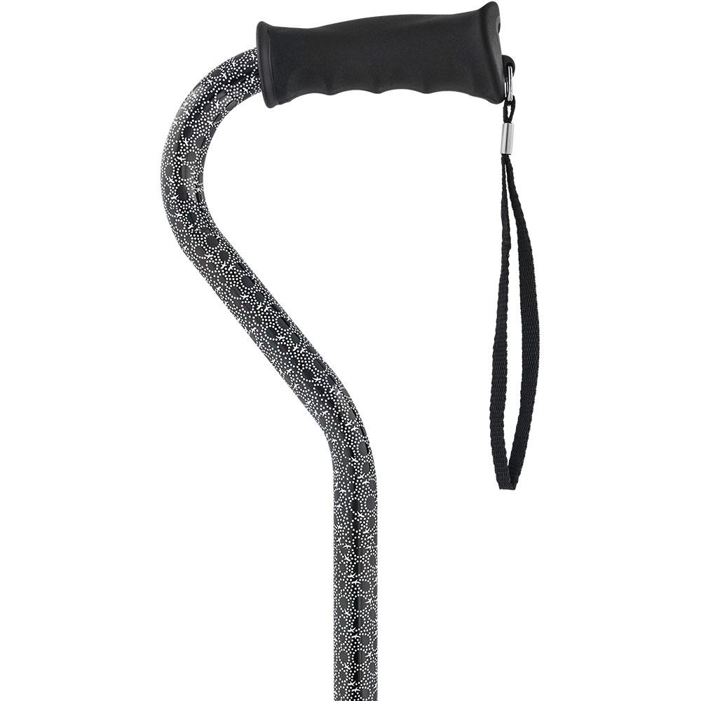Royal Canes Midnight Rain Aluminum Convertible Quad Walking Cane with Comfort Grip - Adjustable Shaft