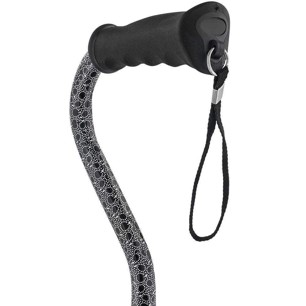 Royal Canes Midnight Rain Aluminum Convertible Quad Walking Cane with Comfort Grip - Adjustable Shaft