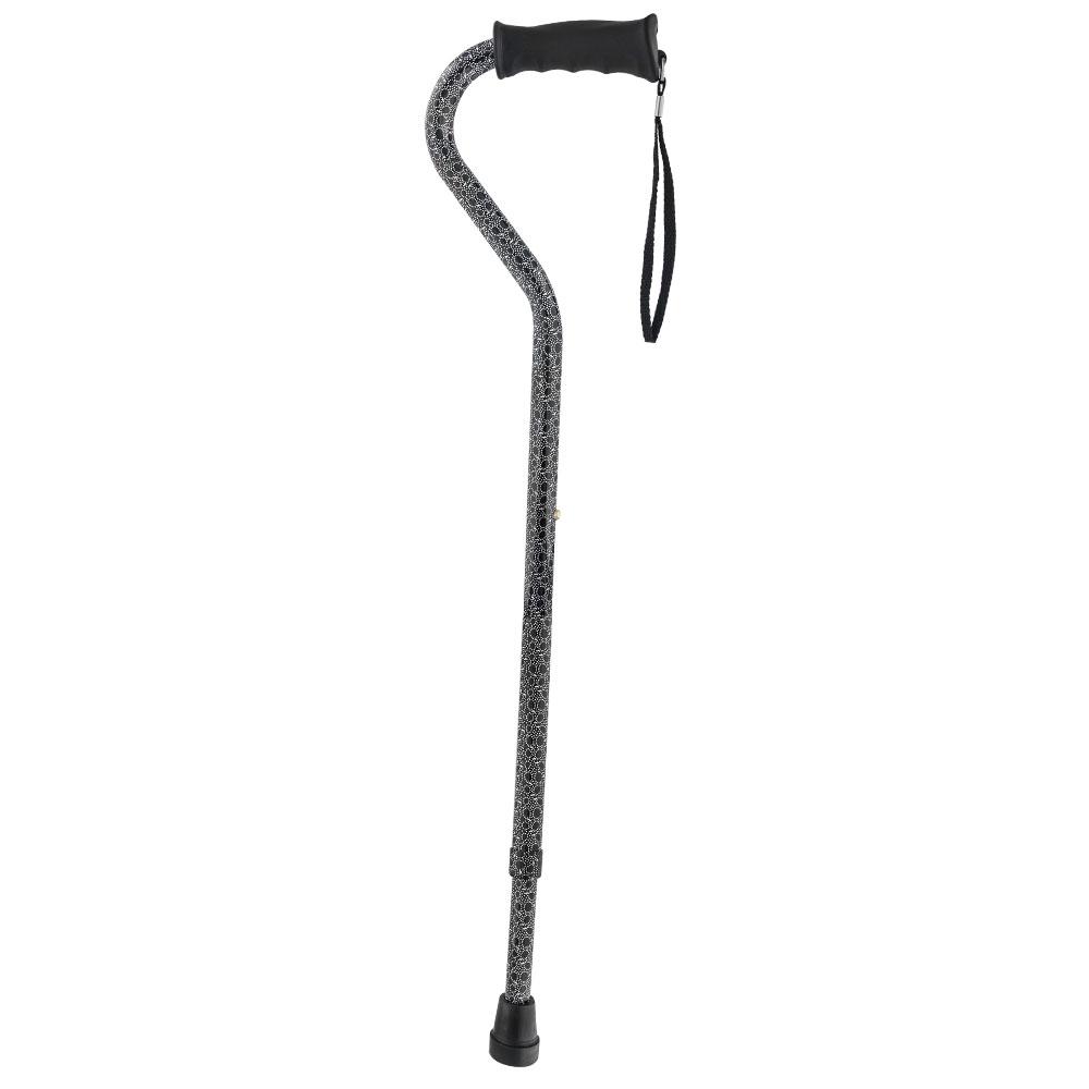Royal Canes Midnight Rain Aluminum Convertible Quad Walking Cane with Comfort Grip - Adjustable Shaft