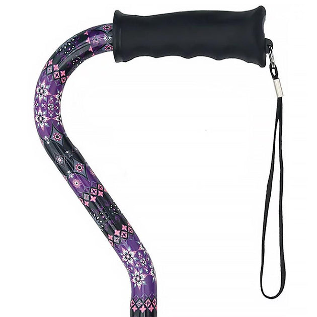 Folding Adjustable Cane- Purple w Silver Etched Shaft popular and Swarovski Crystals