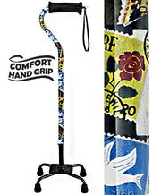 Royal Canes Voyager Aluminum Convertible Quad Base Walking Cane - Adjustable Shaft