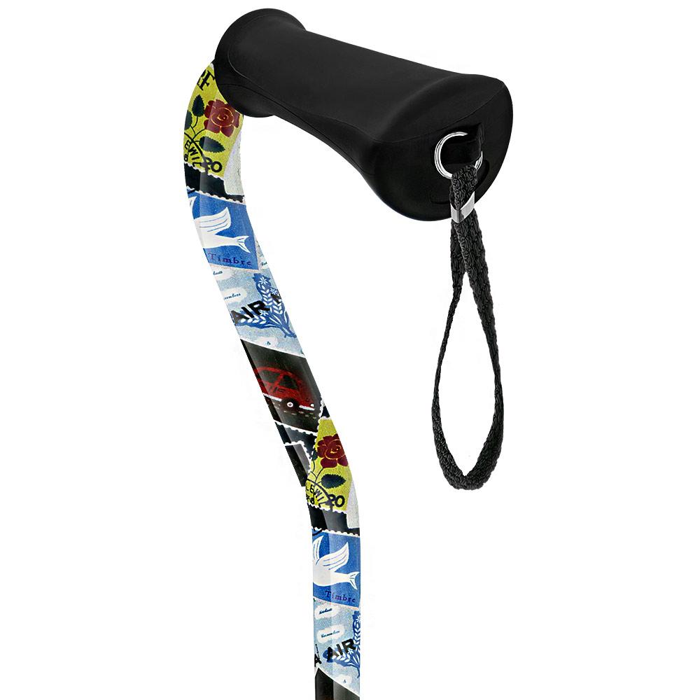 Royal Canes Voyager Aluminum Convertible Quad Base Walking Cane - Adjustable Shaft