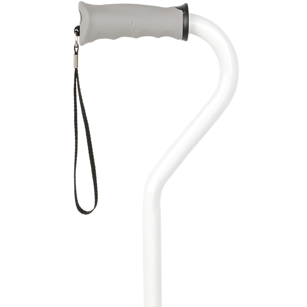 Royal Canes White Aluminum Convertible Quad Base Walking Cane - Adjustable Shaft
