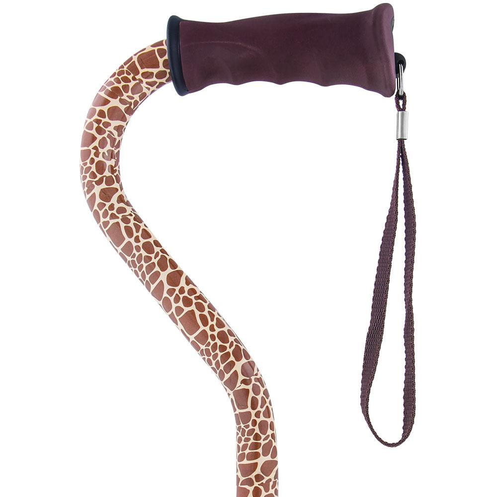 Royal Canes Wild Giraffe Aluminum Convertible Quad Walking Cane with Comfort Grip - Adjustable Shaft