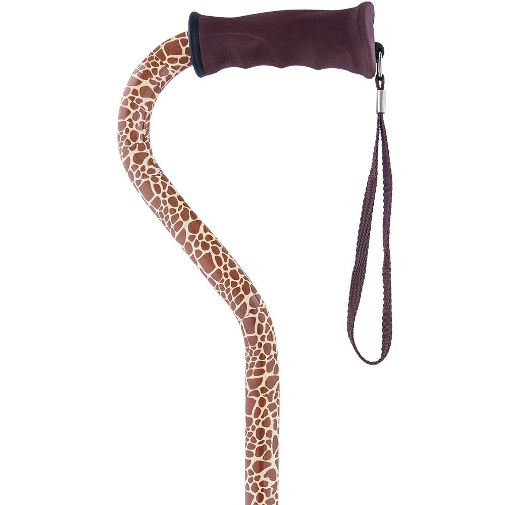 Royal Canes Wild Giraffe Aluminum Convertible Quad Walking Cane with Comfort Grip - Adjustable Shaft