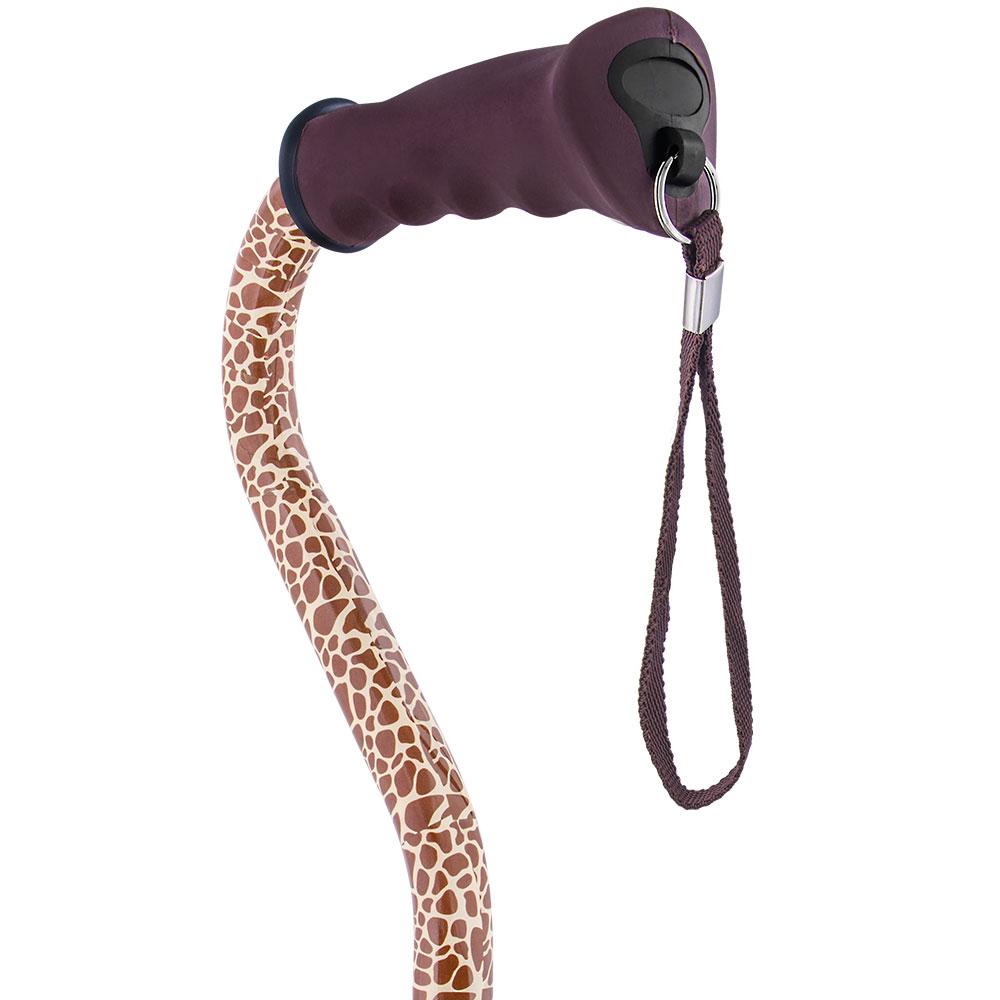 Royal Canes Wild Giraffe Aluminum Convertible Quad Walking Cane with Comfort Grip - Adjustable Shaft
