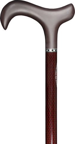 Royal Canes Red Derby Walking Cane With Triple Wound Carbon Fiber Shaft
