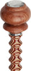 Royal Canes Rhinestone Knob Walking Stick With Pine Inlaid Rosewood Shaft and Silver Collar