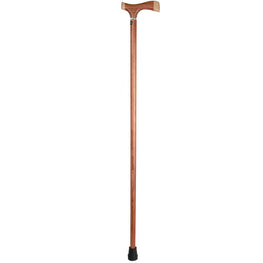 Royal Canes Rosewood With Maple Fritz Handle Walking Cane With Rosewood Shaft and Silver Collar