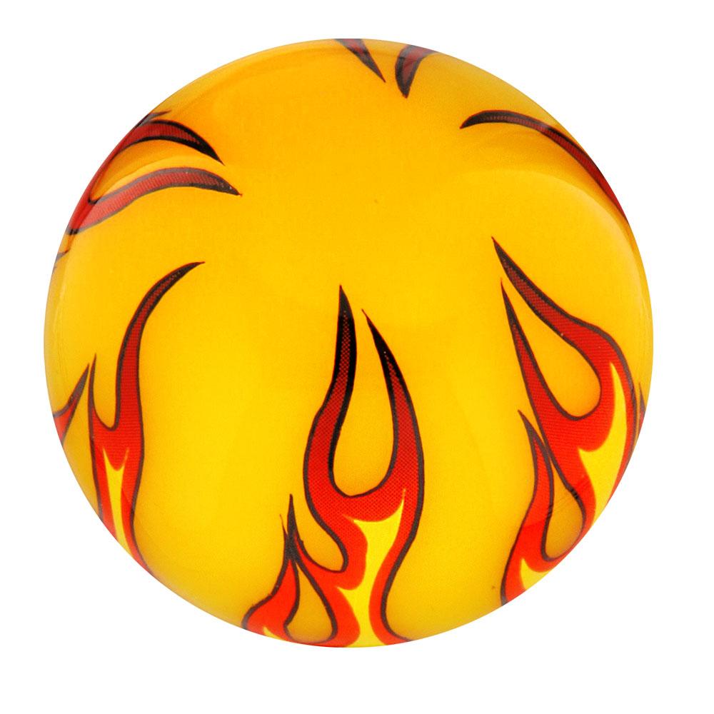 Royal Canes Burst of Flames Yellow Round Knob Cane w/ Custom Wood Shaft & Collar