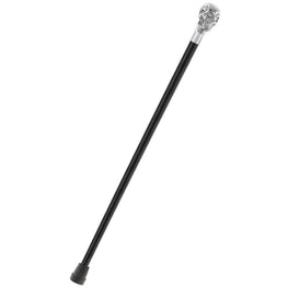 Royal Canes Chrome Plated Skull Handle Walking Cane w/ Custom Shaft and Collar