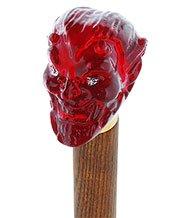 Royal Canes Sinister Red Devil Knob Cane w/ Custom Color Ash Shaft & Collar