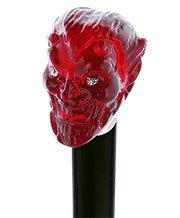Royal Canes Sinister Red Devil Knob Cane w/ Custom Wood Shaft & Collar